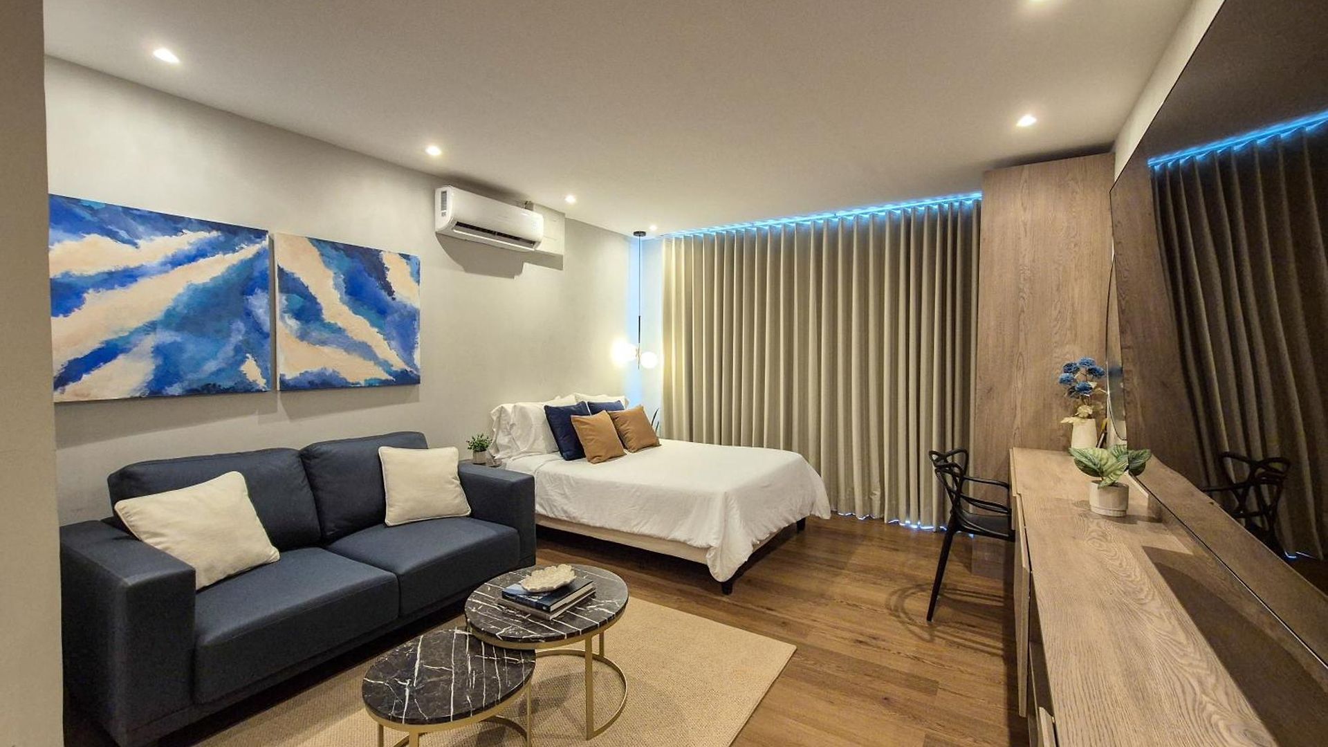 Apartamento Moderna Con Balcón A Pasos De La Playa